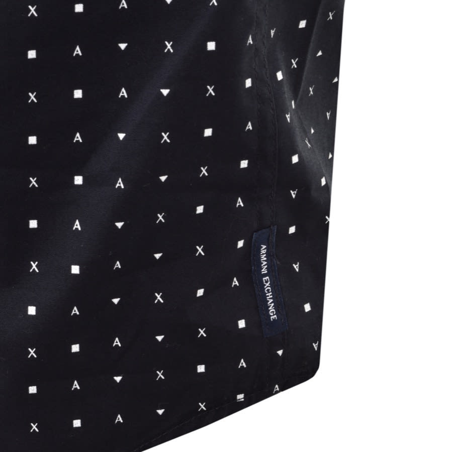 Alternative Image for ProductArmani Exchange Slim Fit Short Sleeved Shirt Navy3